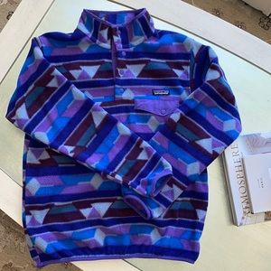 PATAGONIA Synchilla. Purple and blue patterned. Size Small. EUC.